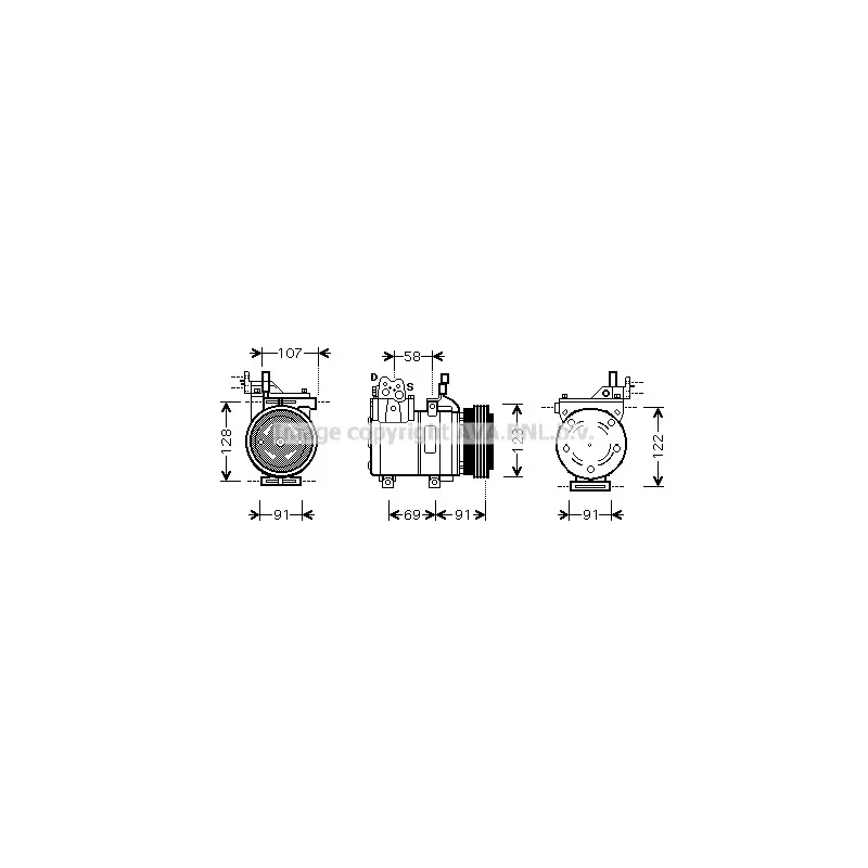 Compresseur, climatisation AVA QUALITY COOLING HYAK161
