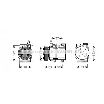 Compresseur, climatisation AVA QUALITY COOLING HYAK257