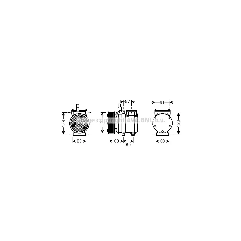 Compresseur, climatisation AVA QUALITY COOLING HYAK258