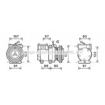 Compresseur, climatisation AVA QUALITY COOLING HYAK287