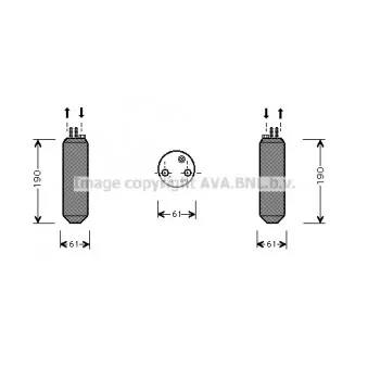 Filtre déshydratant, climatisation AVA QUALITY COOLING HYD080