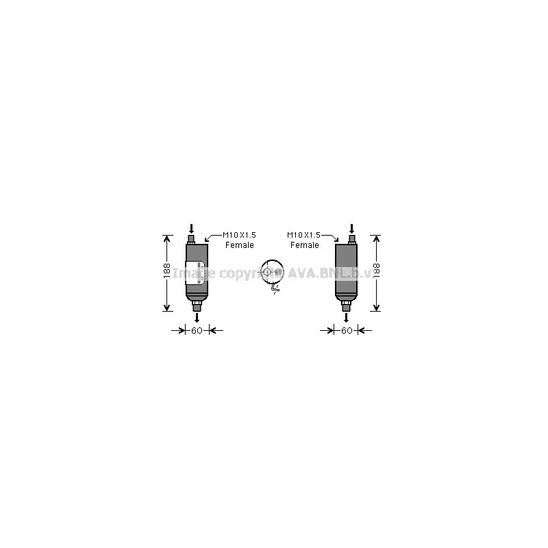 Filtre déshydratant, climatisation AVA QUALITY COOLING HYD128