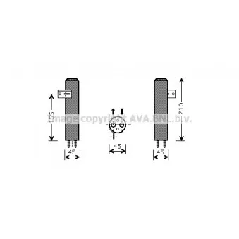 Filtre déshydratant, climatisation AVA QUALITY COOLING HYD157