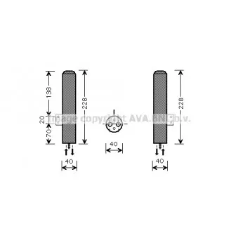 Filtre déshydratant, climatisation AVA QUALITY COOLING HYD193