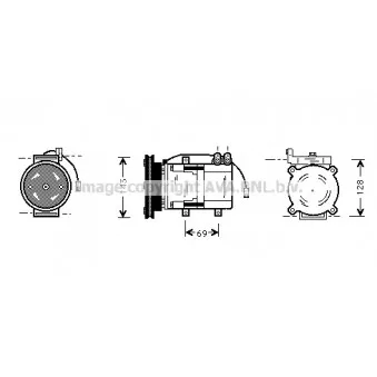 Compresseur, climatisation AVA QUALITY COOLING HYK066