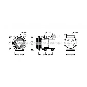 Compresseur, climatisation AVA QUALITY COOLING
