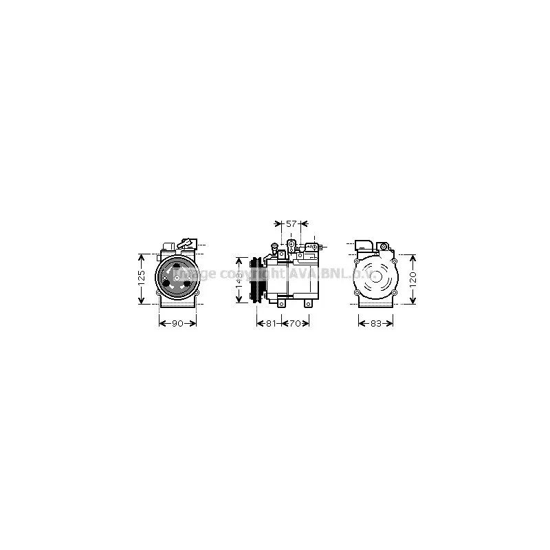 Compresseur, climatisation AVA QUALITY COOLING HYK139
