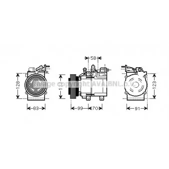 Compresseur, climatisation AVA QUALITY COOLING HYK160