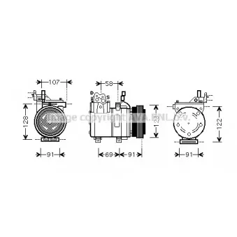 Compresseur, climatisation AVA QUALITY COOLING HYK161