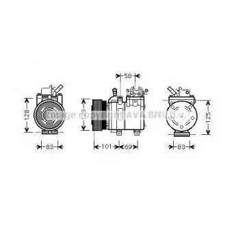 Compresseur, climatisation AVA QUALITY COOLING