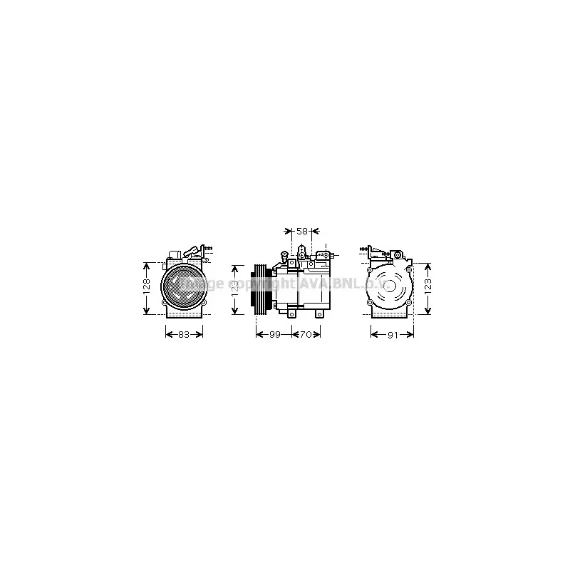 Compresseur, climatisation AVA QUALITY COOLING HYK197