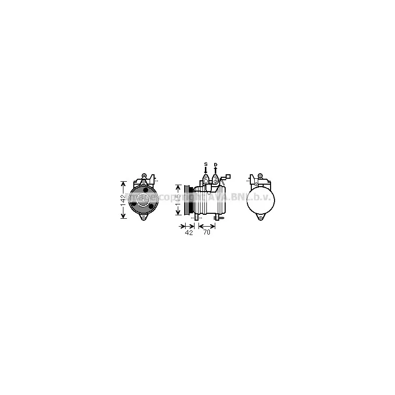 Compresseur, climatisation AVA QUALITY COOLING HYK201
