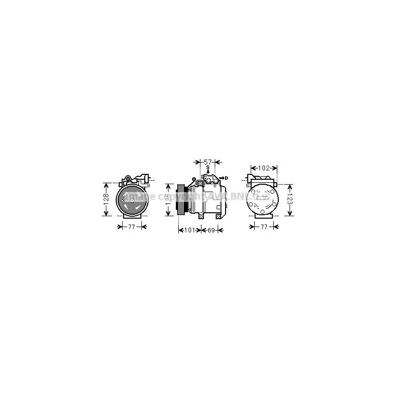 Compresseur, climatisation AVA QUALITY COOLING HYK208