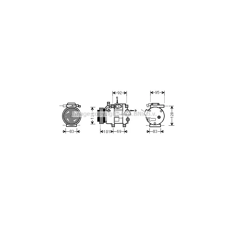 Compresseur, climatisation AVA QUALITY COOLING HYK214