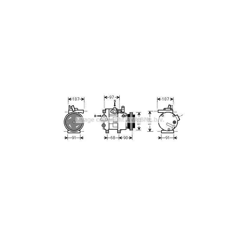 Compresseur, climatisation AVA QUALITY COOLING HYK215