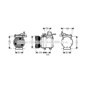 Compresseur, climatisation AVA QUALITY COOLING