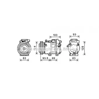 Compresseur, climatisation AVA QUALITY COOLING HYK238