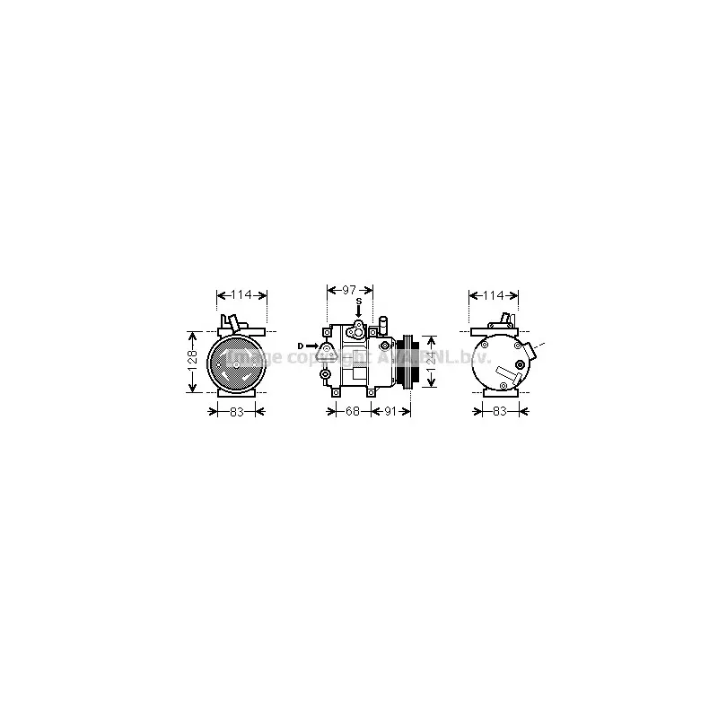 Compresseur, climatisation AVA QUALITY COOLING HYK256