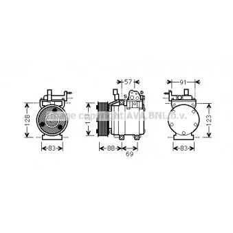 Compresseur, climatisation AVA QUALITY COOLING HYK258