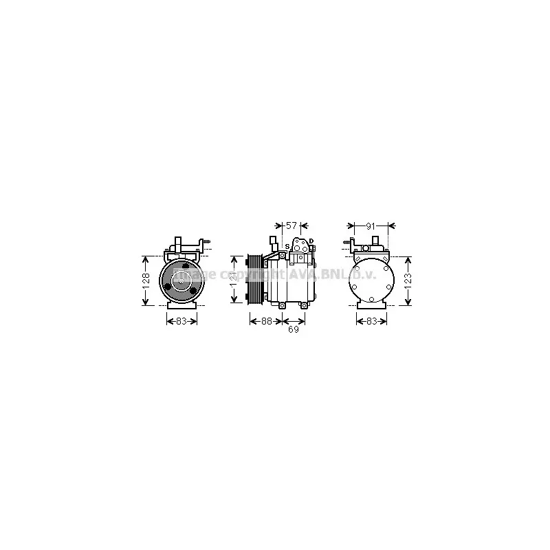 Compresseur, climatisation AVA QUALITY COOLING HYK258