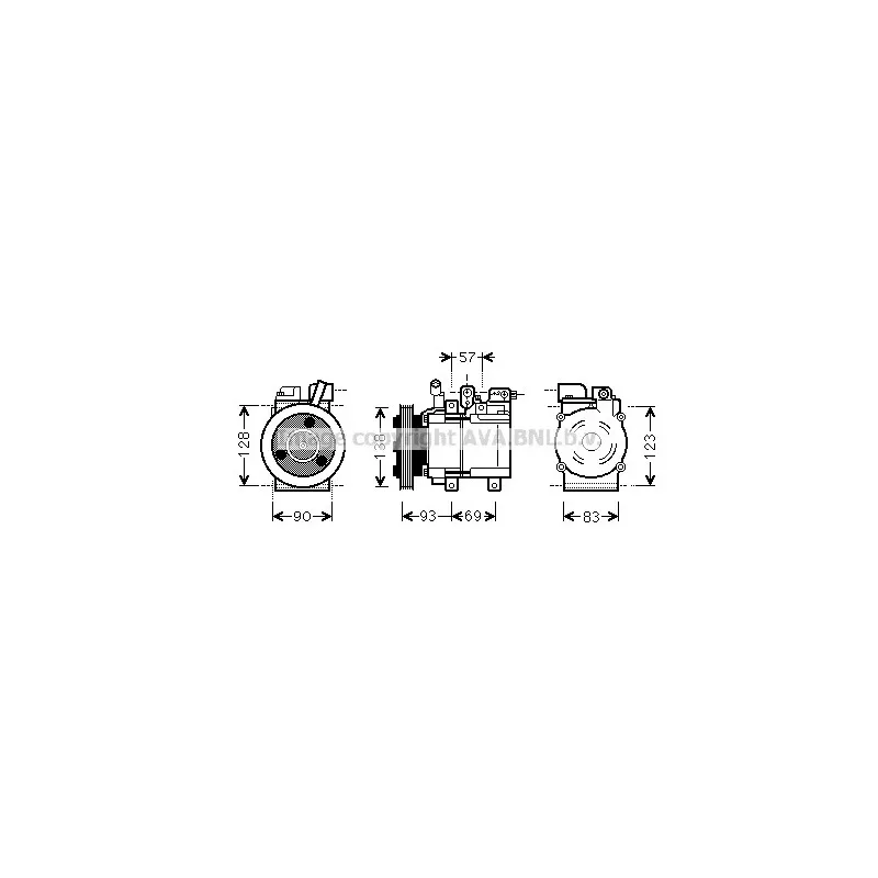 Compresseur, climatisation AVA QUALITY COOLING HYK259