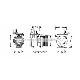 Compresseur, climatisation AVA QUALITY COOLING HYK267