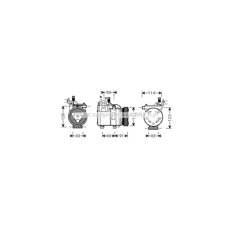 Compresseur, climatisation AVA QUALITY COOLING HYK267