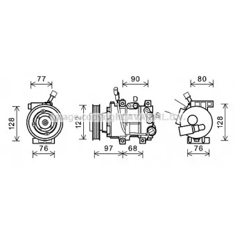 Compresseur, climatisation AVA QUALITY COOLING HYK273