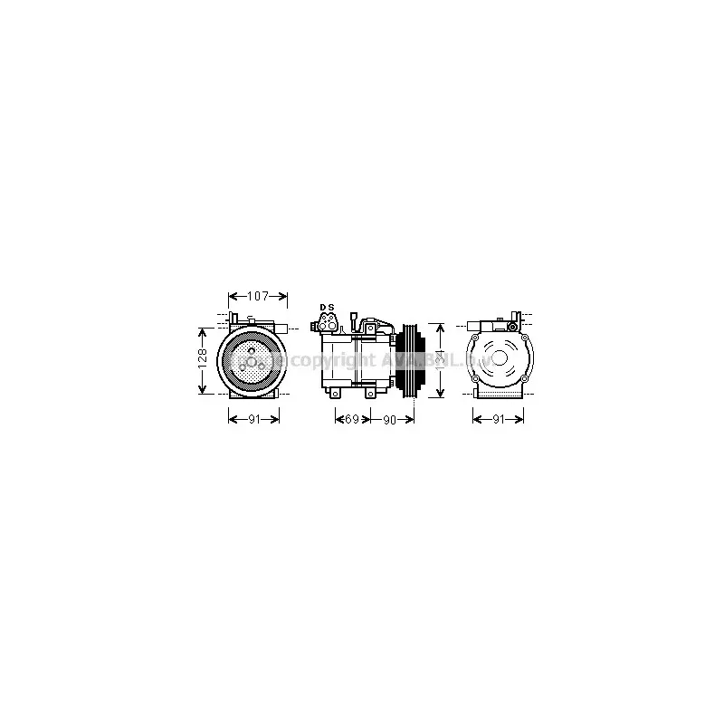 Compresseur, climatisation AVA QUALITY COOLING HYK278
