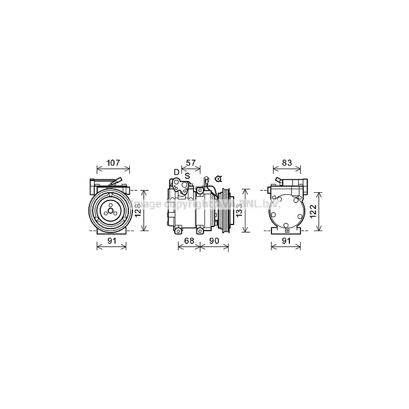 Compresseur, climatisation AVA QUALITY COOLING HYK287