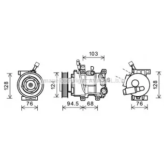 Compresseur, climatisation AVA QUALITY COOLING HYK295
