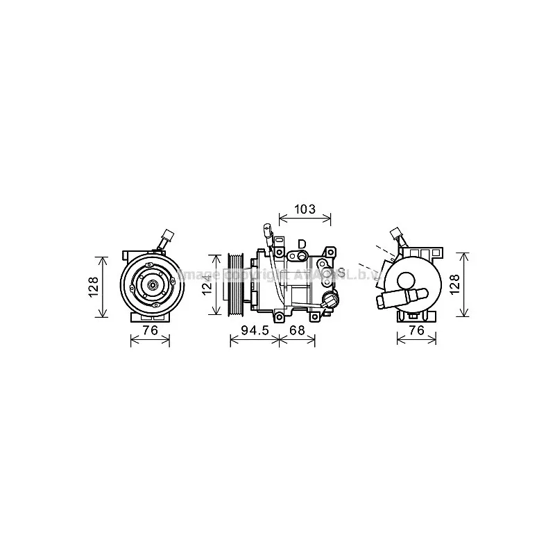 Compresseur, climatisation AVA QUALITY COOLING HYK295
