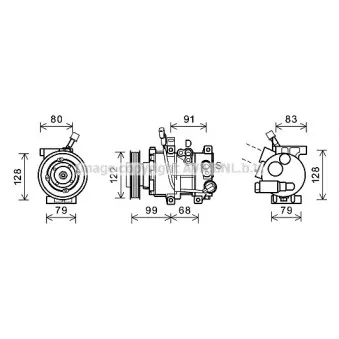 Compresseur, climatisation AVA QUALITY COOLING HYK297