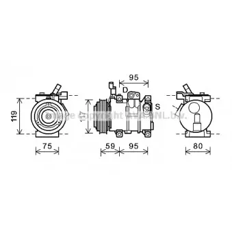 Compresseur, climatisation AVA QUALITY COOLING HYK319