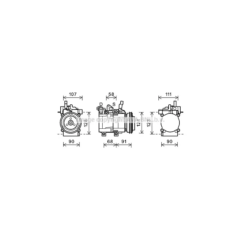 Compresseur, climatisation AVA QUALITY COOLING HYK321