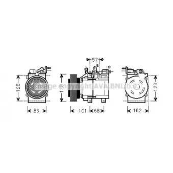 Compresseur, climatisation AVA QUALITY COOLING HYK324