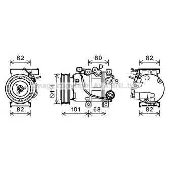 Compresseur, climatisation AVA QUALITY COOLING HYK377