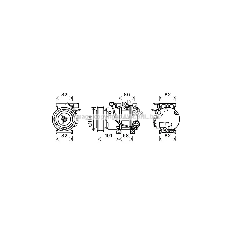 Compresseur, climatisation AVA QUALITY COOLING HYK377