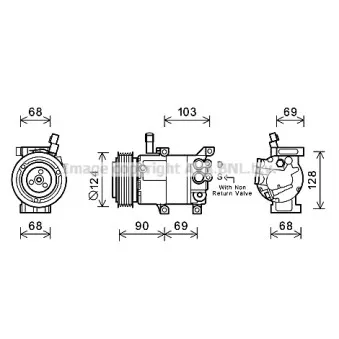 Compresseur, climatisation AVA QUALITY COOLING HYK382