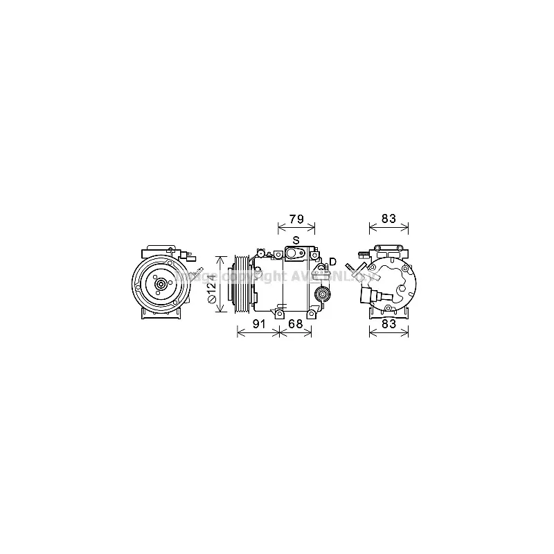 Compresseur, climatisation AVA QUALITY COOLING HYK383