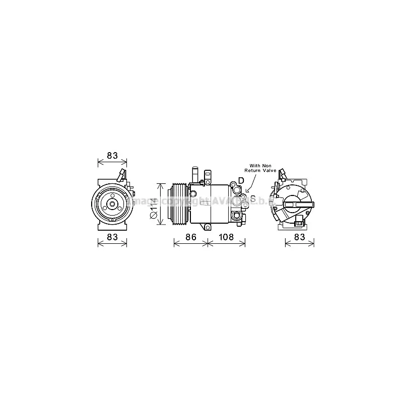 Compresseur, climatisation AVA QUALITY COOLING HYK395