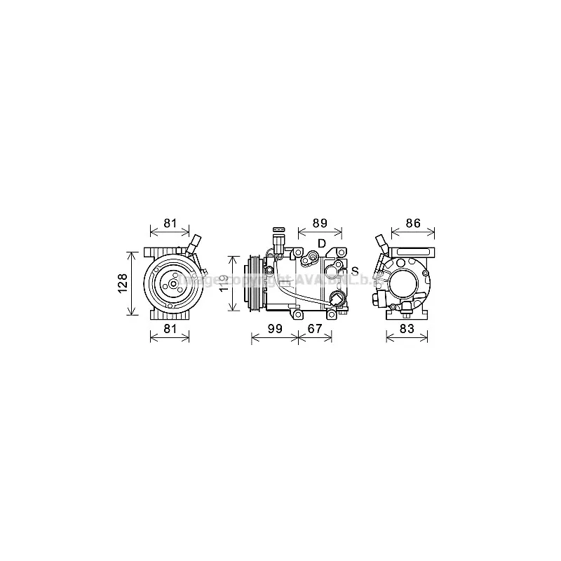 Compresseur, climatisation AVA QUALITY COOLING HYK414