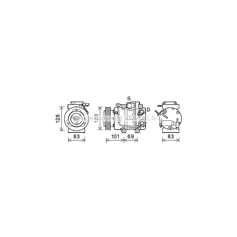 Compresseur, climatisation AVA QUALITY COOLING HYK439