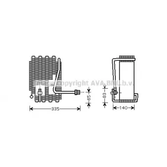 Evaporateur climatisation AVA QUALITY COOLING HYV094