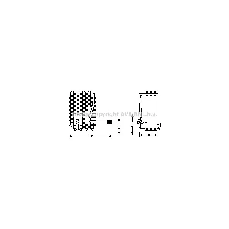 Evaporateur climatisation AVA QUALITY COOLING HYV094