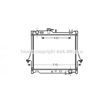 Radiateur, refroidissement du moteur AVA QUALITY COOLING IS2025