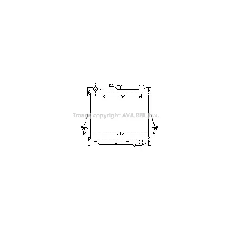 Radiateur, refroidissement du moteur AVA QUALITY COOLING IS2025
