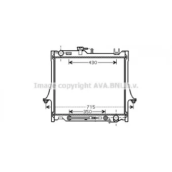 Radiateur, refroidissement du moteur AVA QUALITY COOLING IS2026