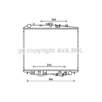Radiateur, refroidissement du moteur AVA QUALITY COOLING IS2030