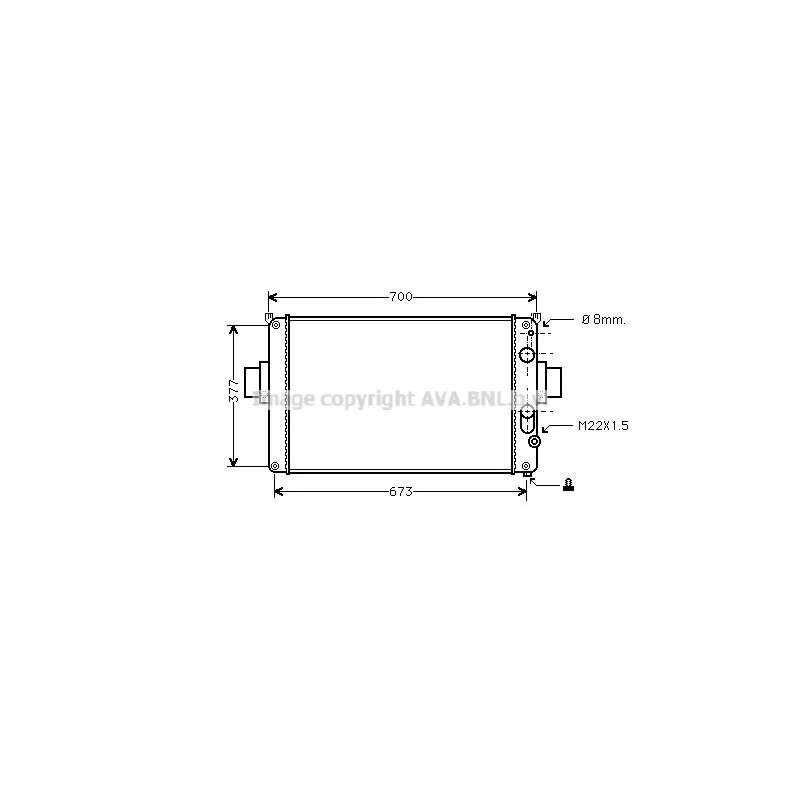 Radiateur, refroidissement du moteur AVA QUALITY COOLING IV2022